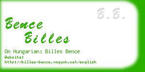 bence billes business card